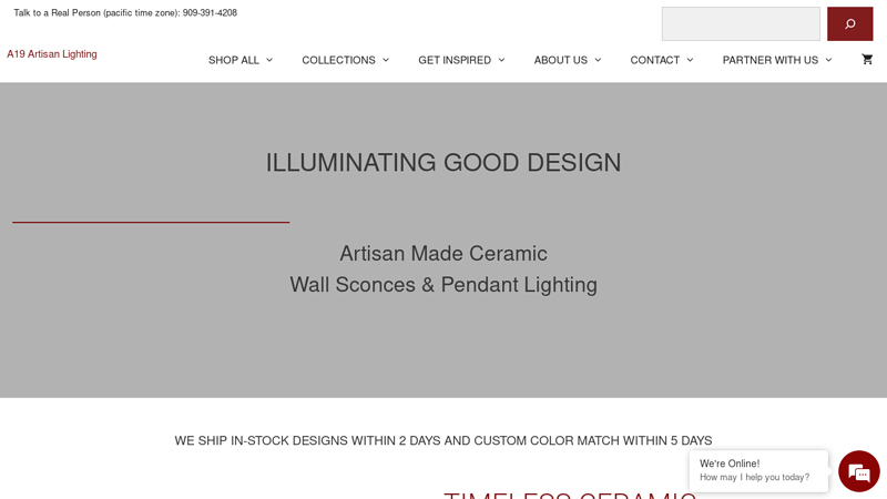 Wall Sconces and Pendant Lighting Ceramic Lighting by A19