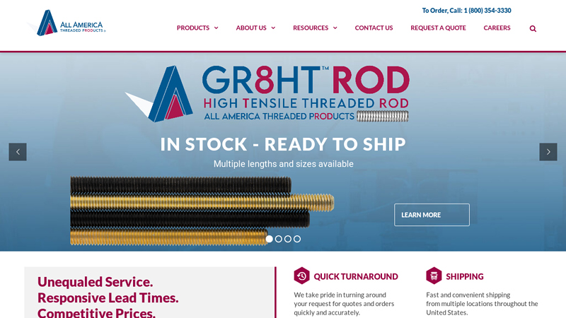 Rod, Studs, Bent Bolts | All America Threaded Products | AATP