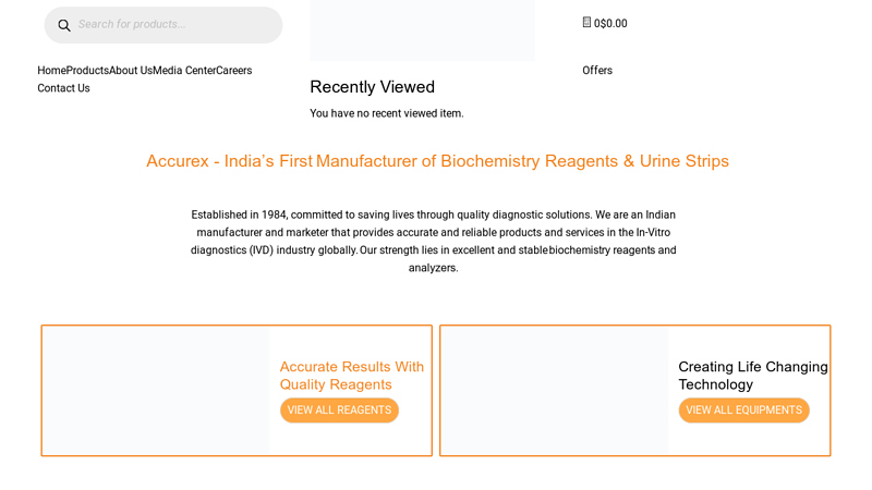 Biochemistry Reagents & Analyzers | In Vitro Diagnostic | Accurex