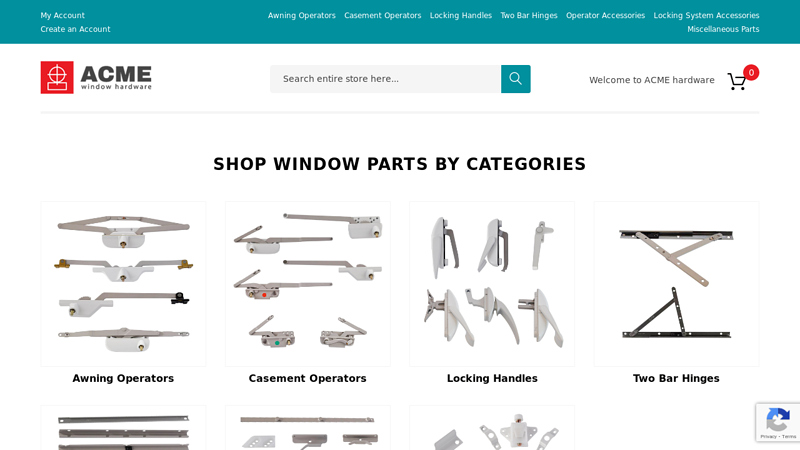 ACME Window Hardware | Replacement Window Crank Parts