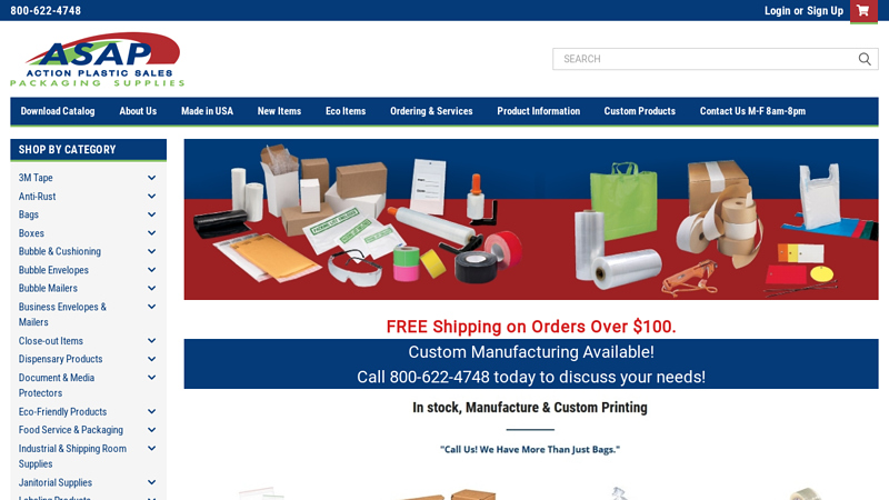 Action Plastic Sales manufactures quality custom packaging materials | your single plastic poly bags bag source!