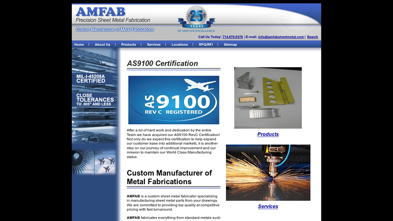 Custom Sheet Metal Manufacturing and Fabrication - AMFAB - Anaheim CA