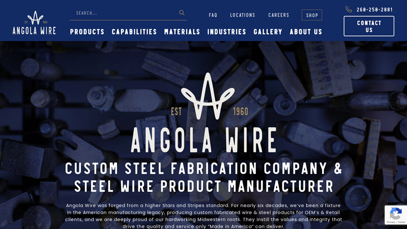 Custom Wire Forming & Steel Fabrication Company - Wire Products Manufacturer | Angola Wire