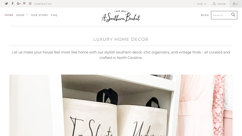 A Southern Bucket - Luxury Home Organizers Handcrafted in NC