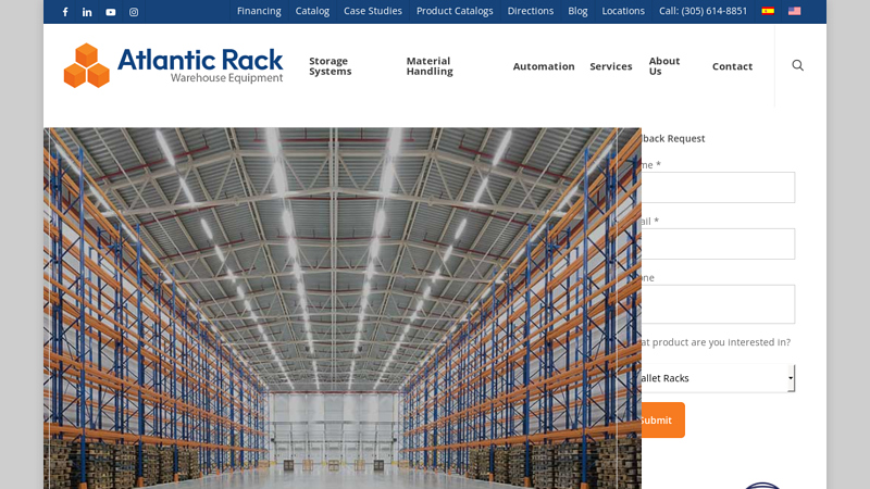 Pallet Rack & Material Handling Equipment Distributor in Miami