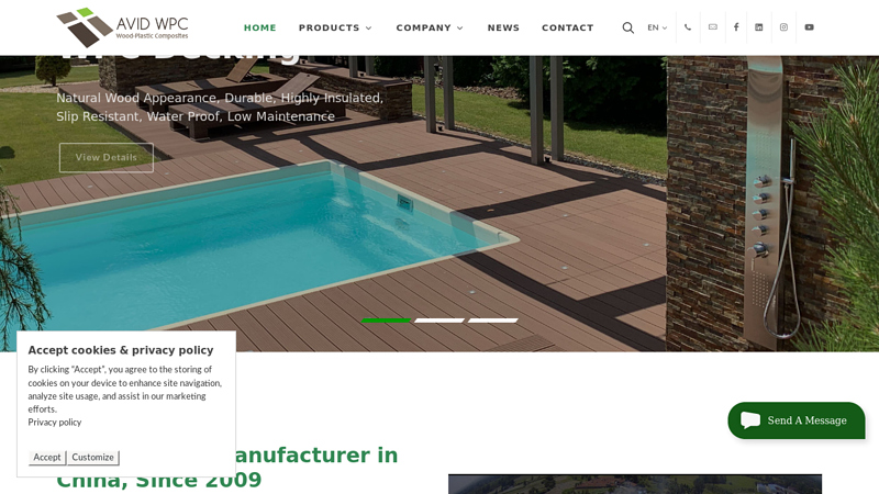 AVID WPC, China Composite Decking/Fencing/Cladding Manufacturer