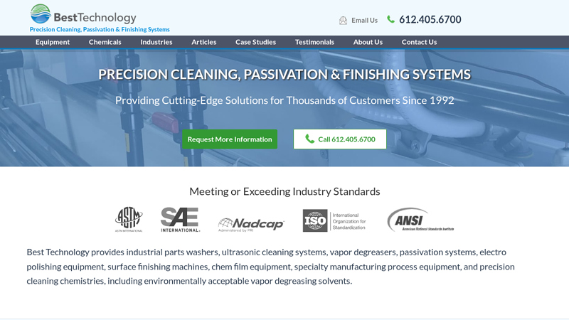 Best Technology | Ultrasonic Cleaning, Electropolish & Passivation Equipment