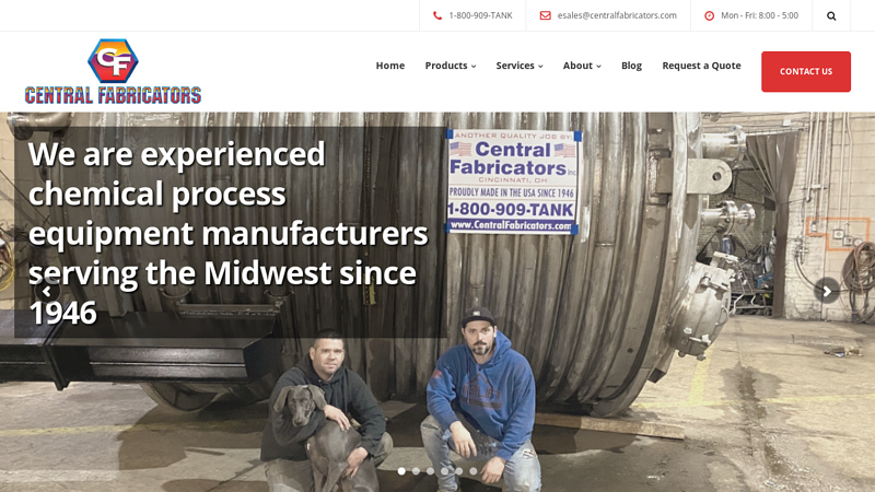 Custom Chemical Process Equipment Manufacturers - Central Fabricators