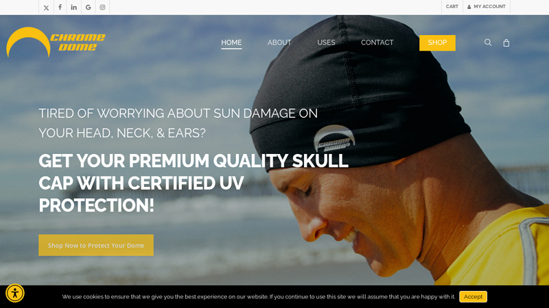 Chrome Dome Caps | Versatile Skull Cap for UV Protection
