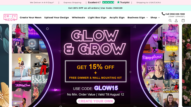 Buy LED Neon Signs Online | Neon Name Lights | CRAZY NEON?