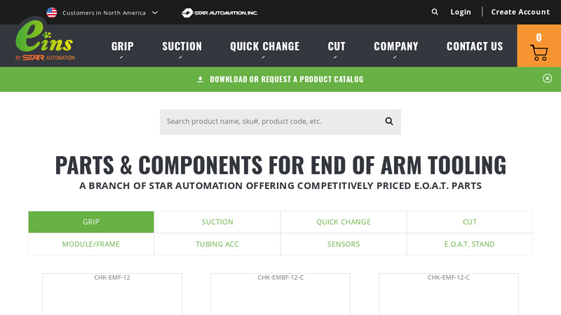Parts for End of Arm Tooling Components | Eins, a Division of Star Automation Inc Wisconsin