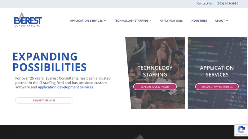 Custom Cloud Native Application Development, Digital Transformation, Recruitment Process Outsourcing, RPA Consulting & Technical Staffing Services Agency Portland OR - Everest Consultants Inc.