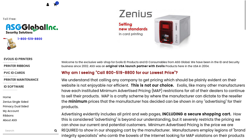 Welcome to EvolisIDPrinters.com - Your Source for Evolis ID Products Since 2004 - A Service of ASG Global, Inc.