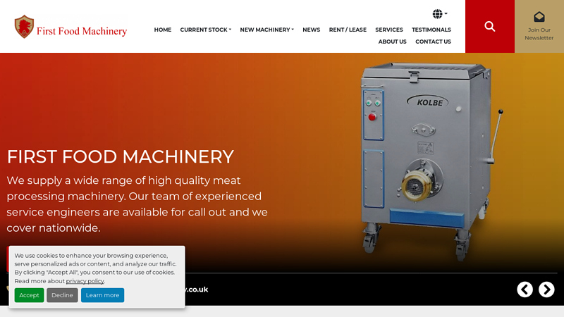 First Food Machinery: Food Processing & Food Packaging