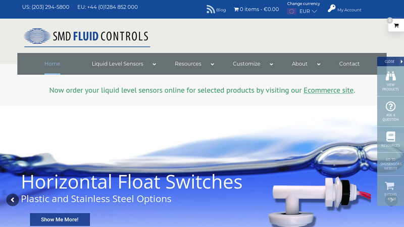 OEM Float Switches and Liquid Level Sensors - SMD Fluid Controls