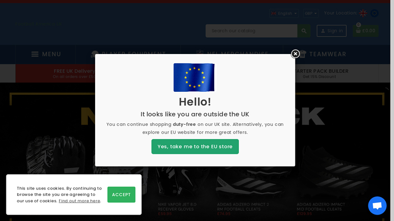 Football America UK - American Football Equipment & NFL Merchandise