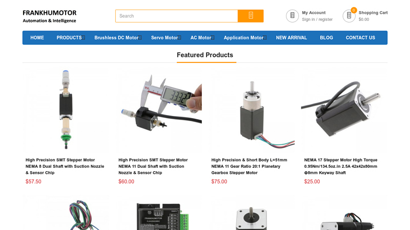 Stepper Motor, DC Motor, Servo Motor, Drive Controller, Planetary Gearbox, Power Supply-FRANKHUMOTOR