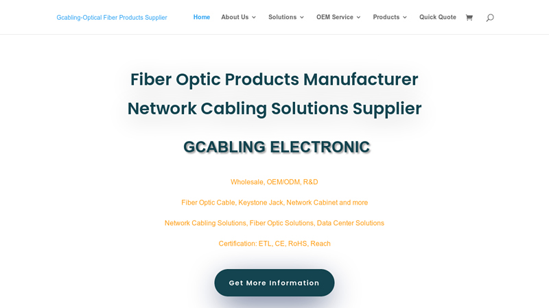Fiber Optic Products Manufacturers, Network Cabling Solutions Suppliers - Gcabling-Optical Fiber Products Supplier