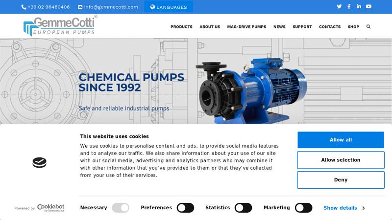 Chemical Pumps for acids and corrosive liquids GemmeCotti
