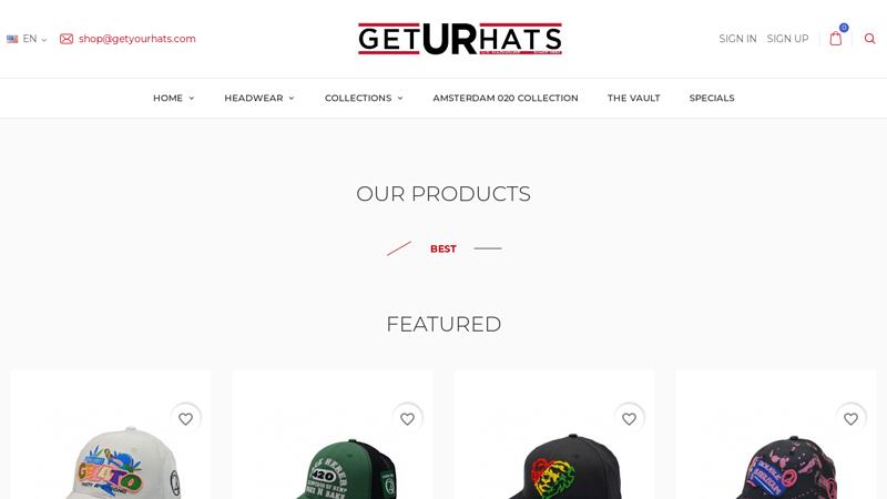 Home of Headwear | Koop je petten of caps hier | Getyourhats.com