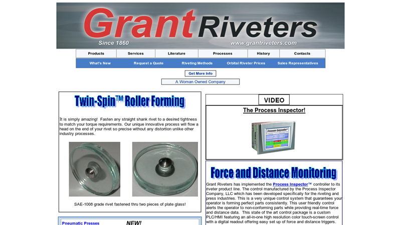 Grant Riveters, the world leader in riveting technologies!