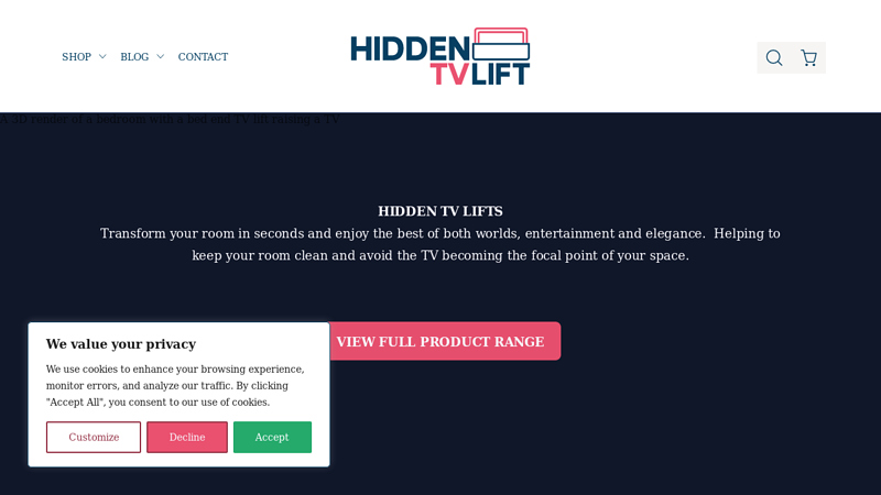 Hidden TV Lifts - Motorised TV Mounts/Brackets for Cabinets