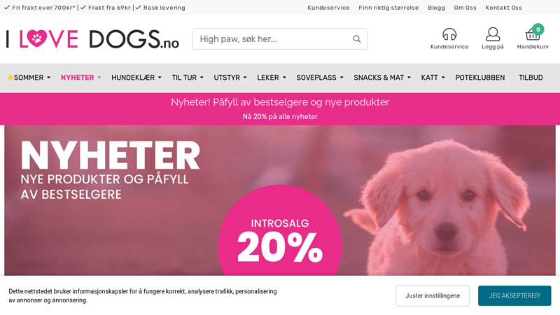 I Love Dogs.no - Din nettbutikk med alt for hund og katt