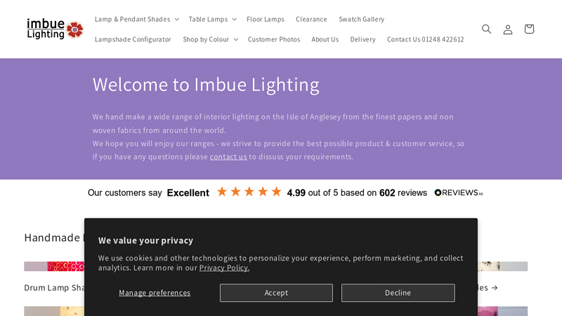 Imbue Lighting - Interior Lighting - Made in Wales