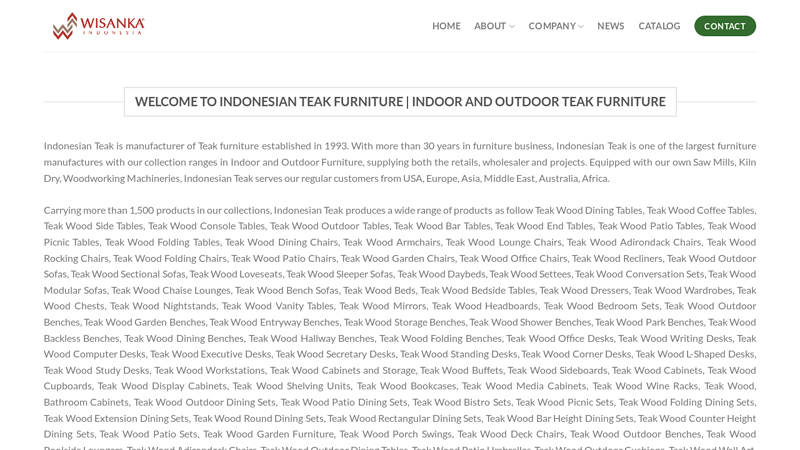 Indonesian Teak Furniture | Indoor and Outdoor Teak Furniture