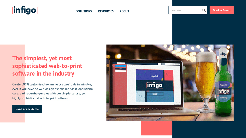 Integrated web-to-print software | Powerful design editor | Infigo