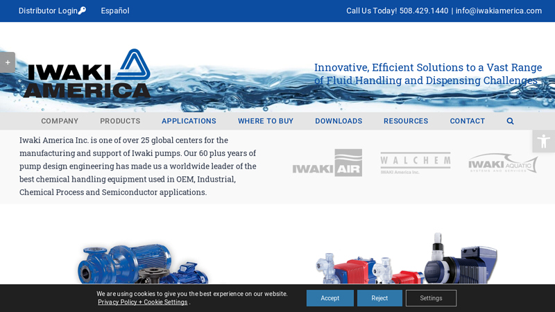 Chemical Handling Pumps Manufacturer | Iwaki America Inc.