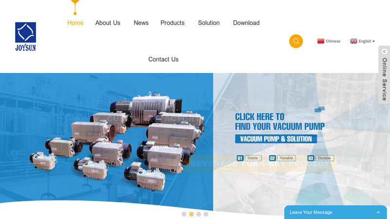 Rotary Vacuum Pump, Auto Blow Molding Machine - Joysun
