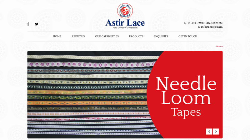 Manufacturers & Exporters of Laces/ Strips & Embroidered Fabrics in India