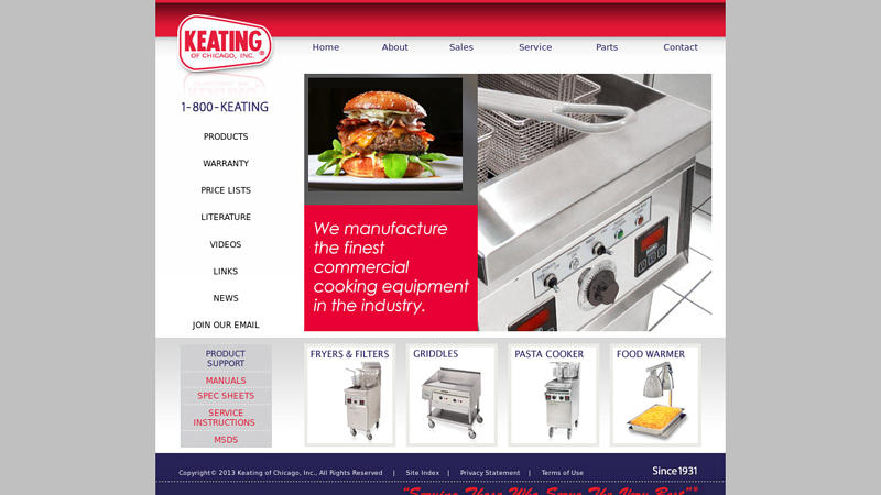 Keating of Chicago| The Finest Commercial Cooking Equipment in the Industry