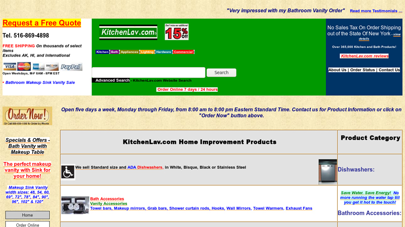 KitchenLav.com - Kitchen and Bath Furniture, Compact Kitchen Units and Home Fixtures and accessories retail store