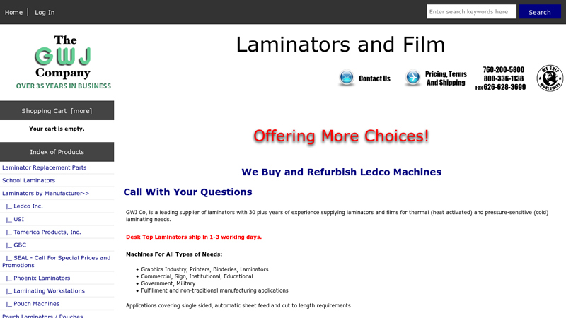 Ledco Laminator, Serving Industry Since 1987