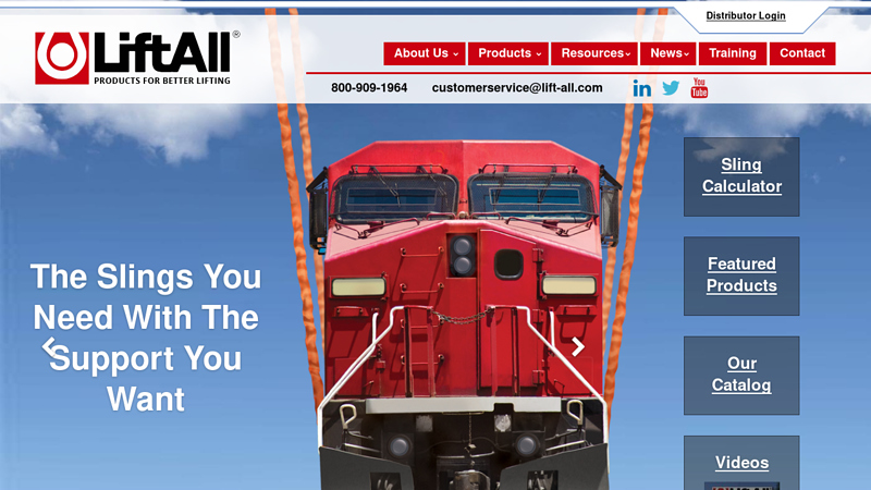 Lifting Slings, Sling Protection, Load Hugger Cargo Control, Hoists, Towing Products, Lifting Accessories, and ITI Training | Lift-All