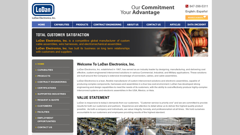 LoDan Electronics, Inc | Custom Cable Assemblies | Wire Harness Assembly | Chicago