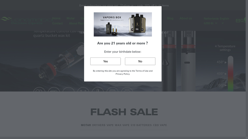 Longmada Online e-cigarette sales