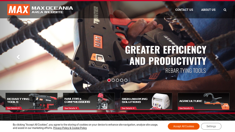 MAX Australia | Rebar Tiers | Nail Guns | Power Tools | Agriculture