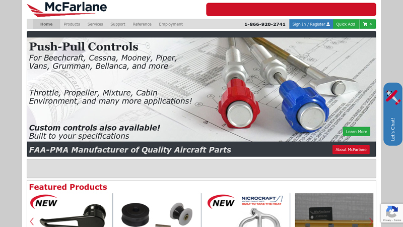 McFarlane Aviation Products FAA-PMA Replacement Aircraft Parts