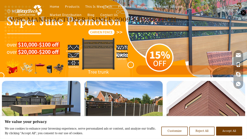 WPC Decking, Fence, Gate, Cladding ManufacturerMexytech