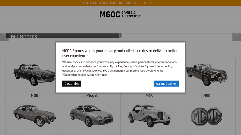 MGOC Spares: Specialists In MG Spares, Parts & Accessories
