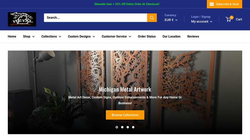 Michigan Metal Artwork - Quality Metal Wall Art Decor