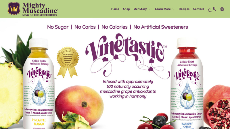 Mighty Muscadine - King of the Superfruits - Created by Le Bleu Water