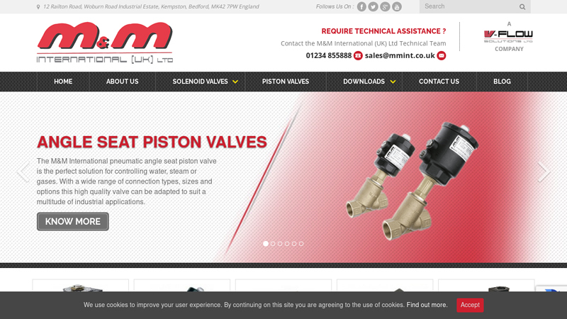 M&M International UK Ltd - Solenoid Valves, Piston Valves and MoreM&M International UK