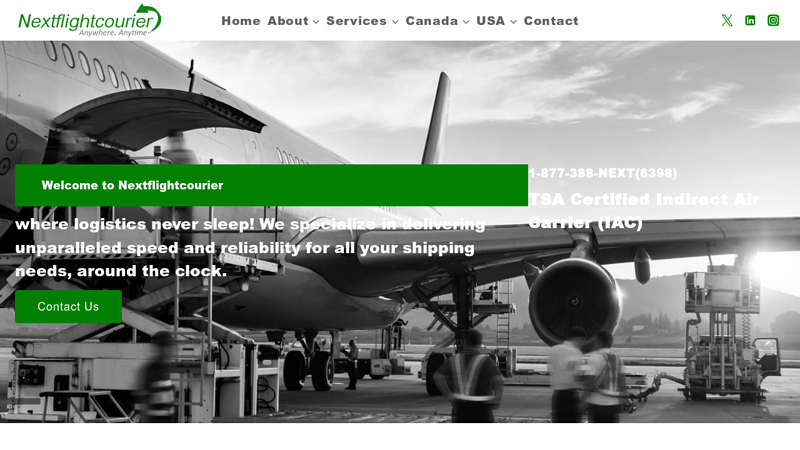 Home - Nextflightcourier | 24/7 Same Day Shipping US & Canada