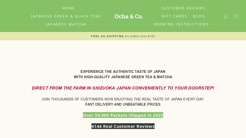 Ocha & Co - Organic Japanese green tea and matcha powder C Ocha & Co.