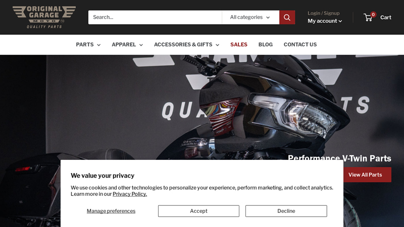 Original Garage Moto | Quality parts for Harley-Davidson