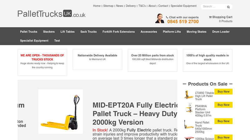 Pallet Truck | Pallet Trucks | Stackers | Pallet Trucks UK